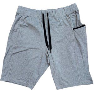 Men's Lululemon For the People Drawstring Athletic Shorts 11" Inseam Grey SZ XL